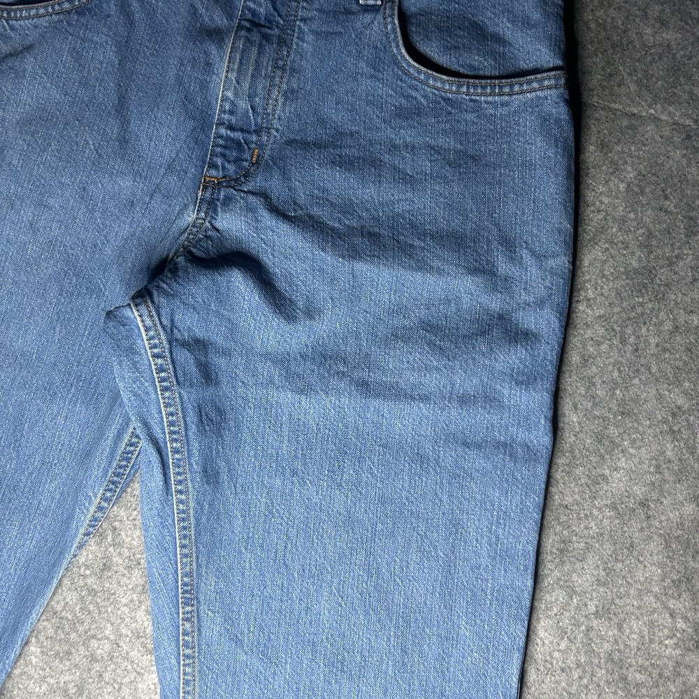 Carhartt Mens 34x32 Relax Straight Fit Light Blue Wash Denim Jeans BD5119-M - Picture 10 of 16